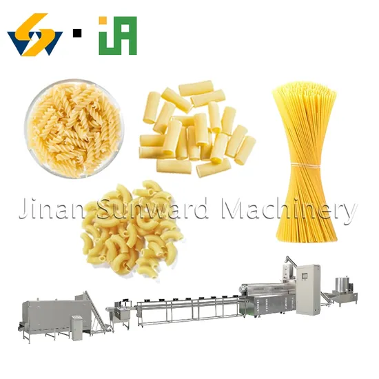 뜨거운 판매 스낵 펠렛 기계 파스타 마카로니 가공 압출기 가공 라인 마카로니 장비